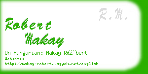 robert makay business card